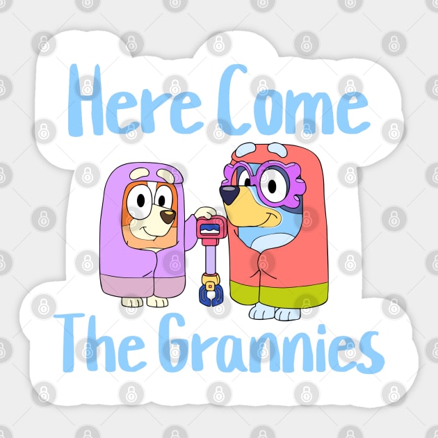 here-come-the-grannies-cartoon Sticker by Boose creative